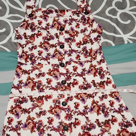 Floral Square Neckline Sleeveless Dress NWOT - Picture 6 of 8